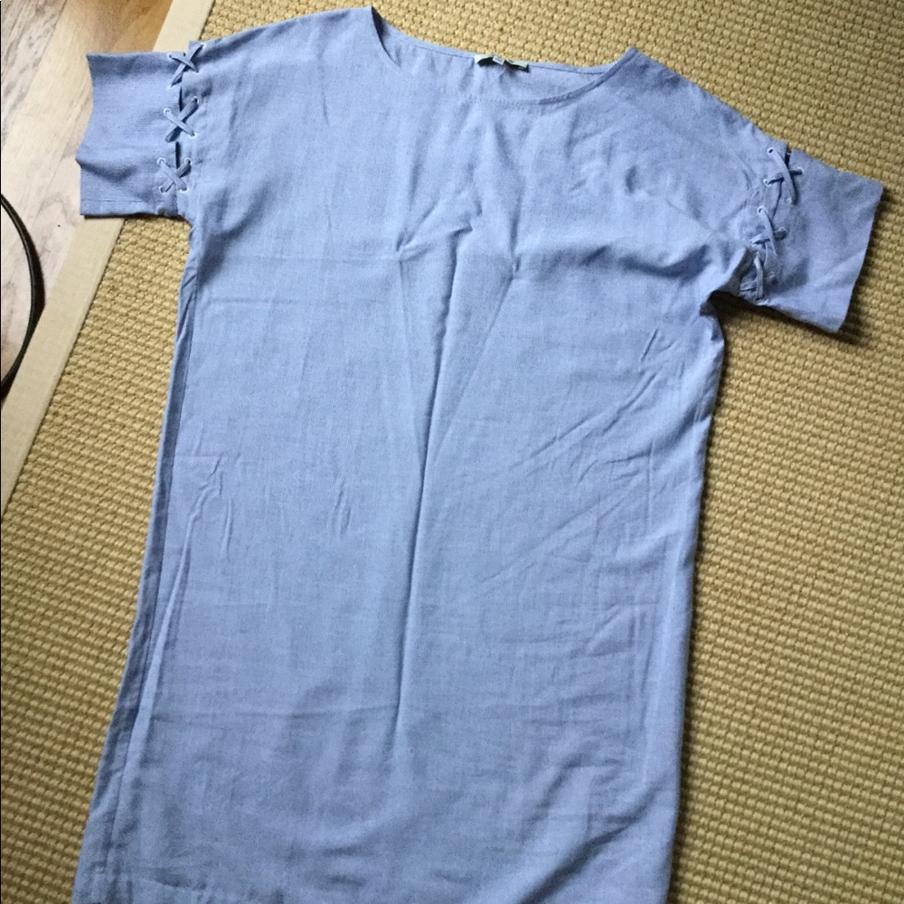 2xHP⚡️NWT⚡️ Madewell stripe lace up shirt dress - Picture 7 of 8